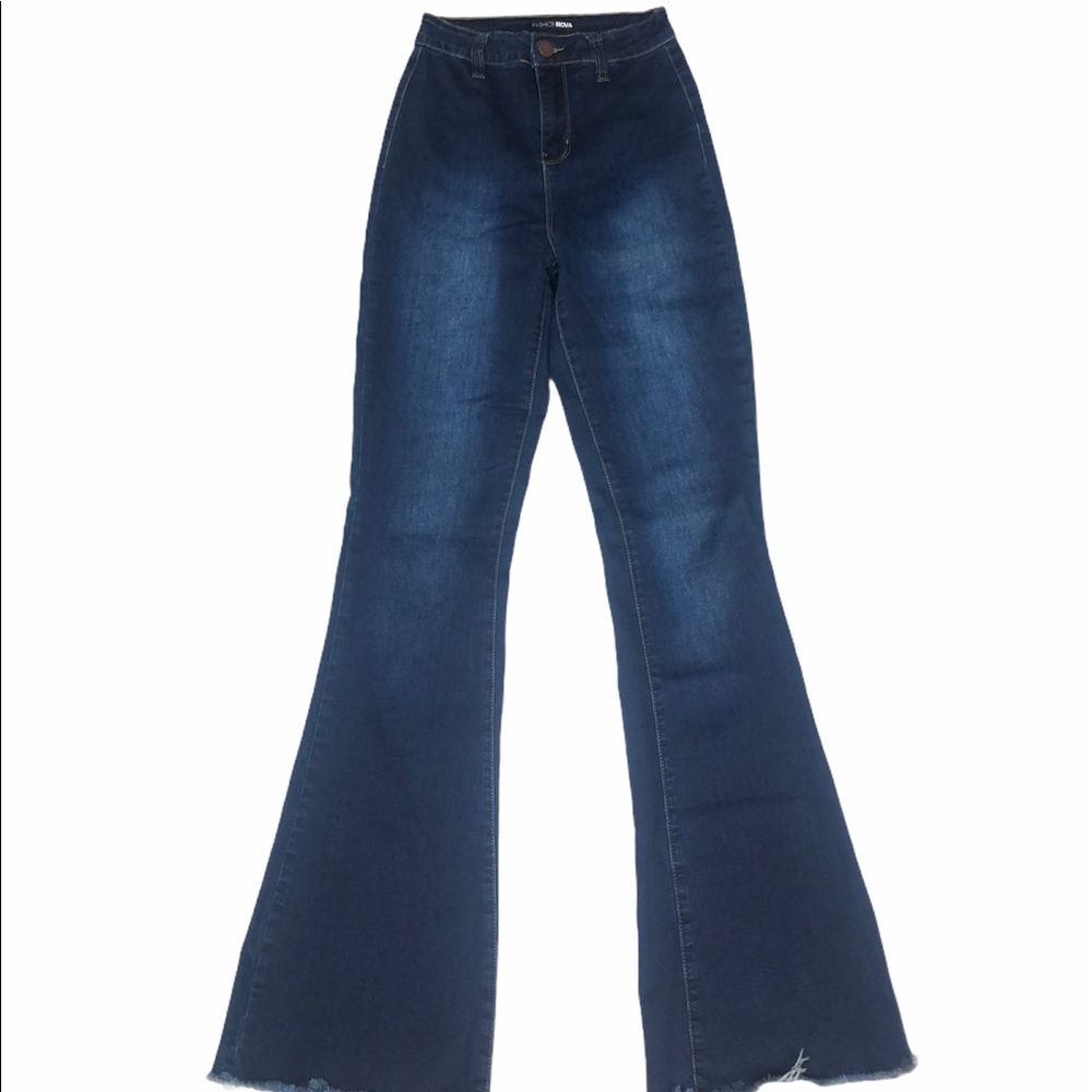 Fashion nova tall high wasted flare jeans